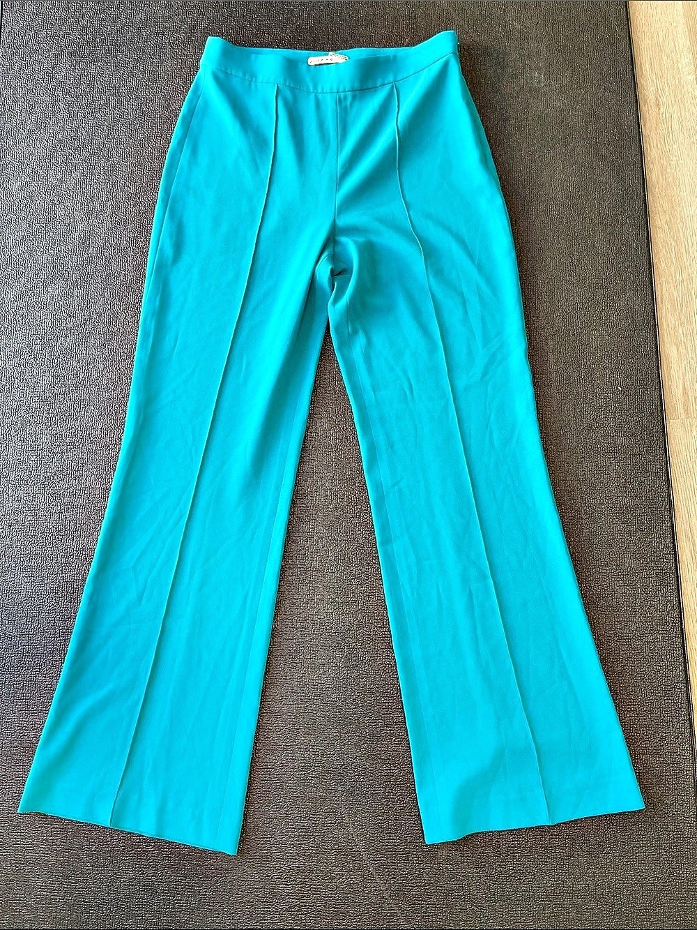 alice + olivia Wide Leg Flare Pant teal